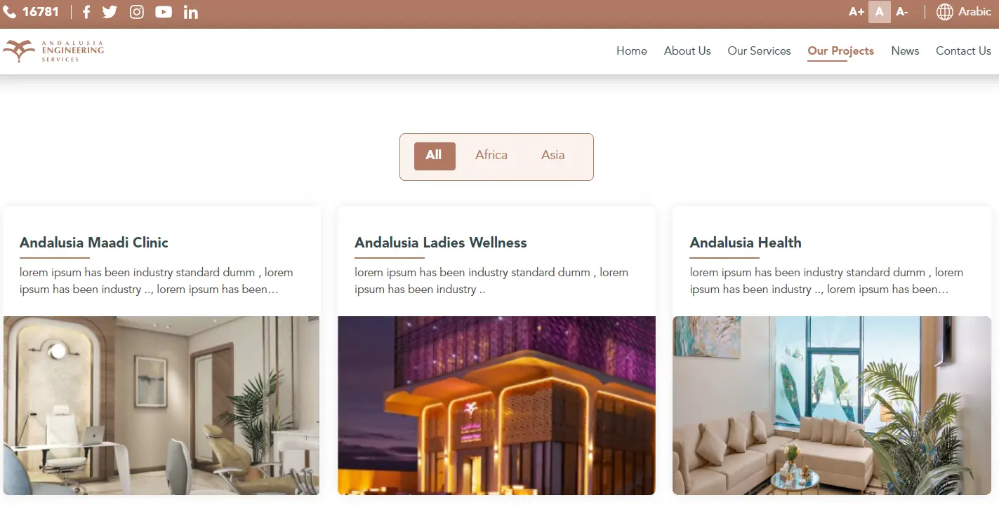 Screenshot from Andalusia Engineering Services