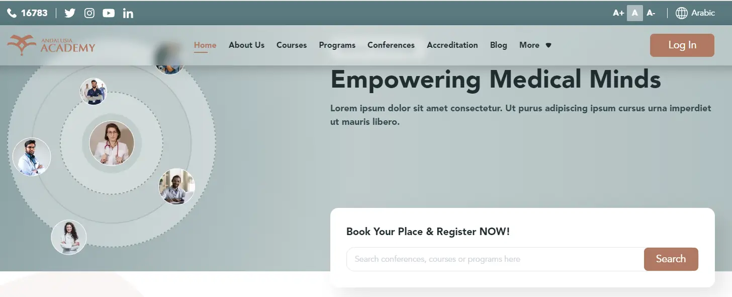 Screenshot from Andalusia Health Academy
