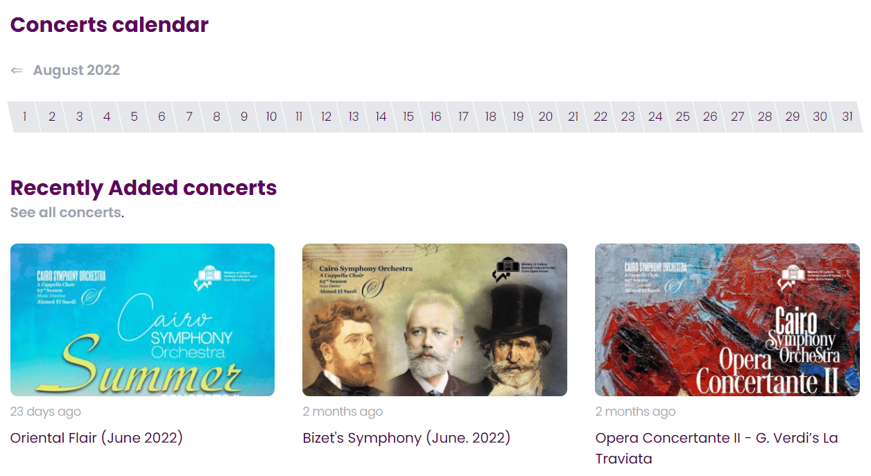 Screenshot from Cairo Symphony Guide
