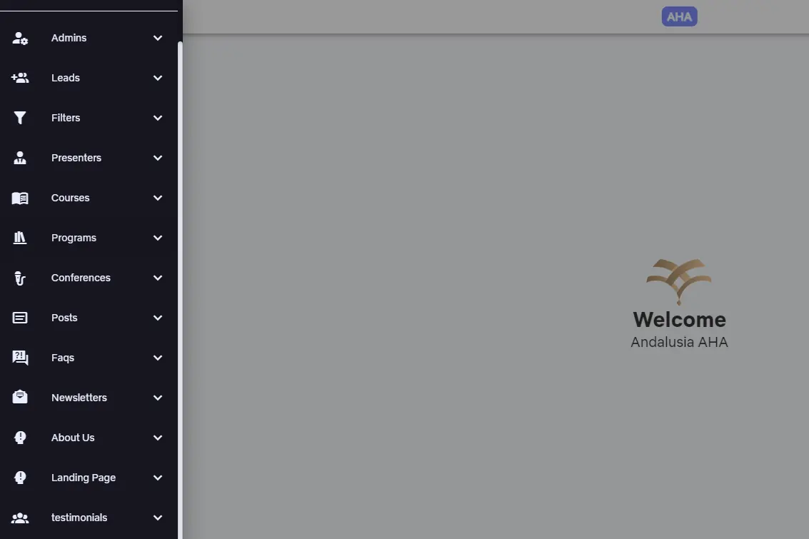 Screenshot from DotCare CMS