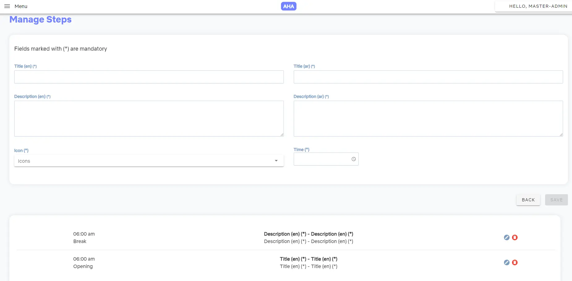 Screenshot from DotCare CMS