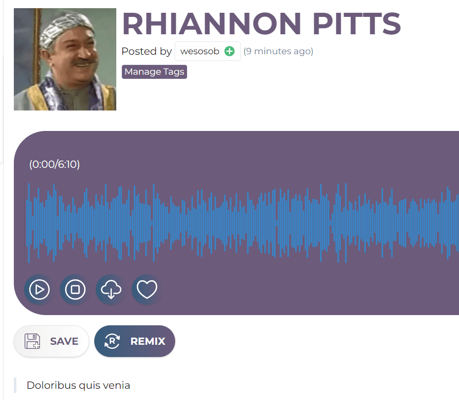 Screenshot from JAMMR