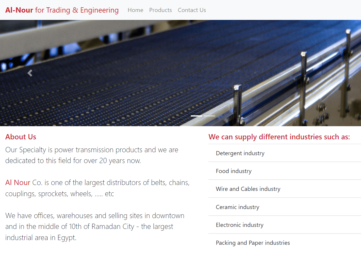 Screenshot from Al Nour Trading