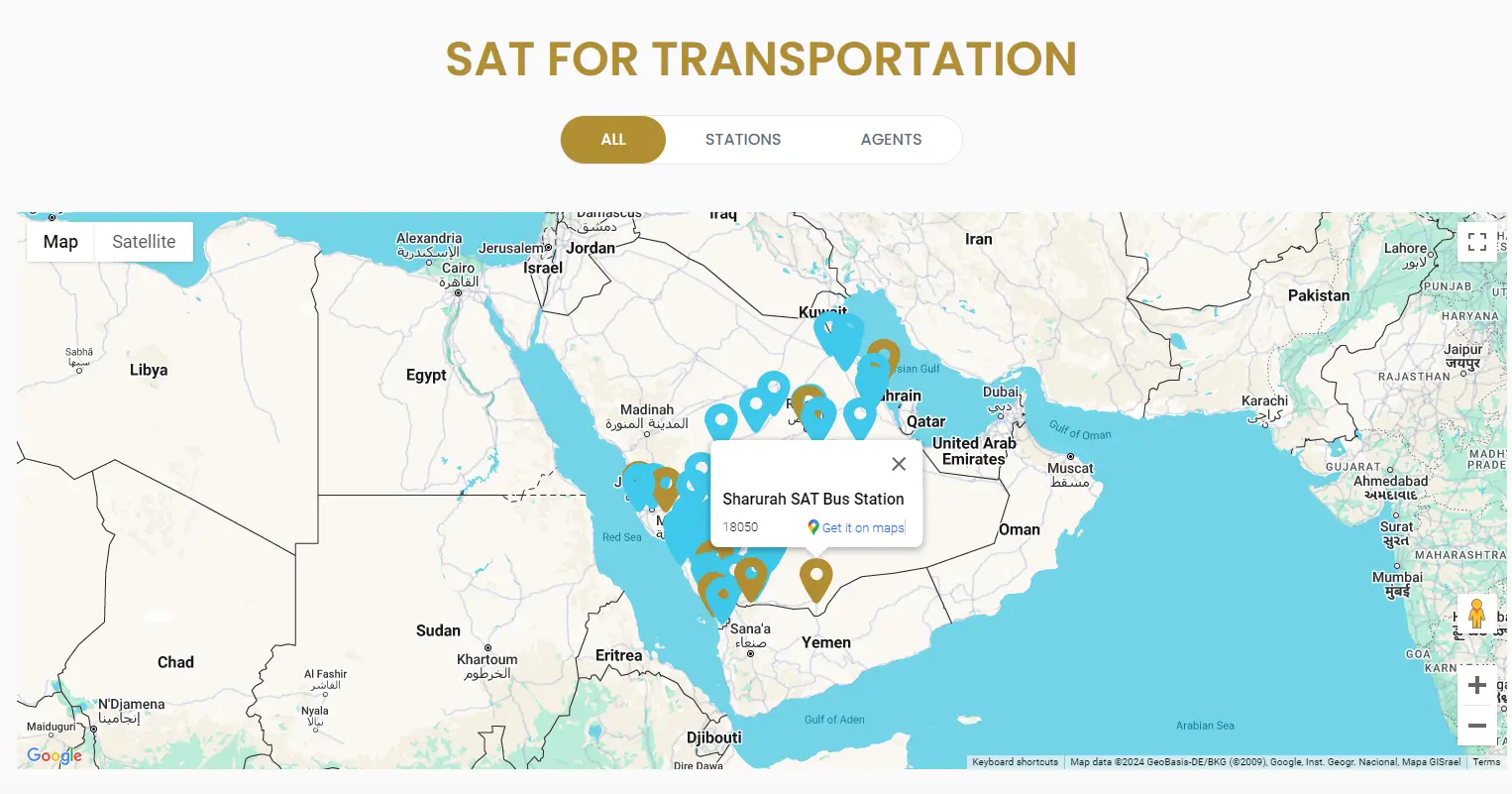 Screenshot from Satrans Web CMS and Tickets Booking System